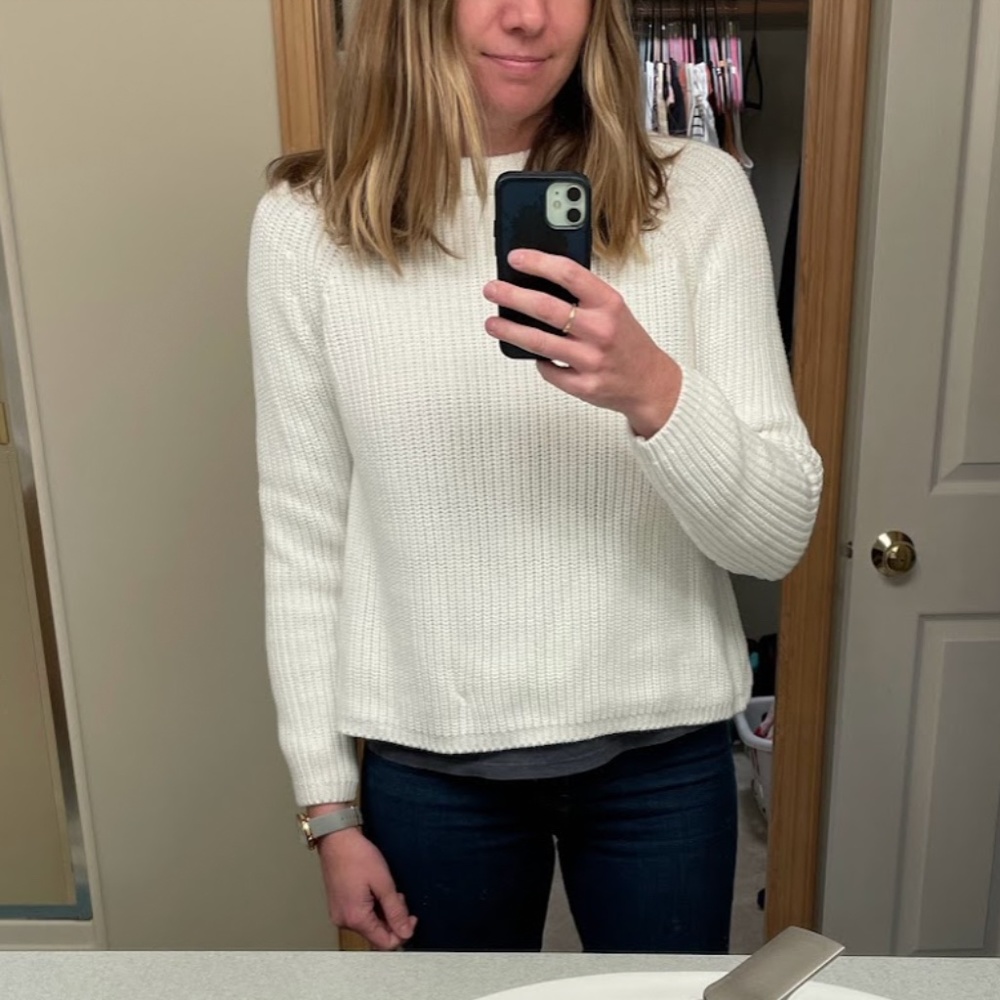 Quince 100% Organic Cotton Fisherman Crew Sweater